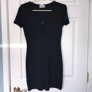 black versace t-shirt dress